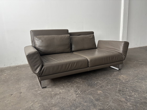 Image 1 of Franz Fertig designer sofa bed leather couch