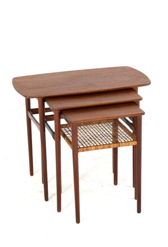 Image 1 of Set nesting tables bijzettafels Deens 'Sunds' vintage