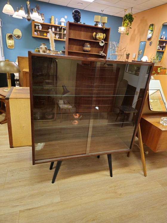 Image 1 of Vetrina vintage con ripiani in vetro