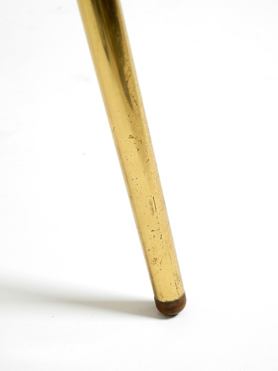 Image 1 of Beautiful Mid-Century Modern Brass Side Table With Mosaic Surface by Münchener Zierspiegel