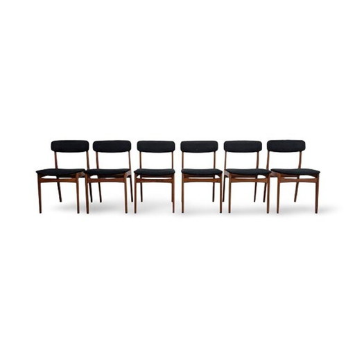 Set van 6 stoelen uit het midden van de 20e eeuw, TSM Tarm Stole Vintage Rasmussen 1960