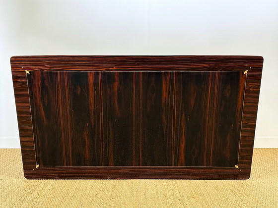 Image 1 of Art Deco eettafel van Macassar ebbenhout, 1940