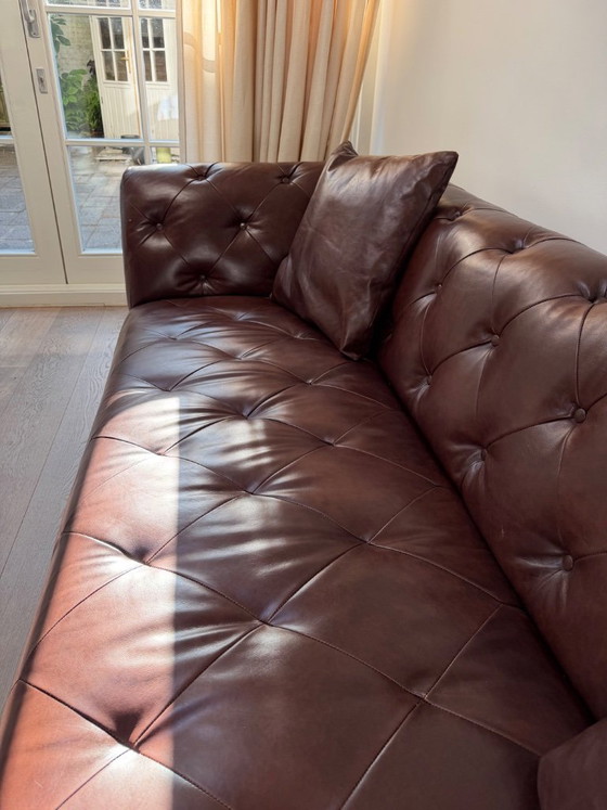 Ledersofa, 3-Sitzer – Leather, Metal (photo 5 of 7)