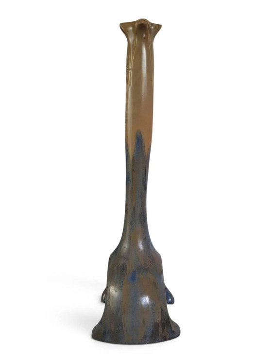Art Nouveau vase in flamed glazed stoneware — Pierrefonds – Porcelain (photo 6 of 15)