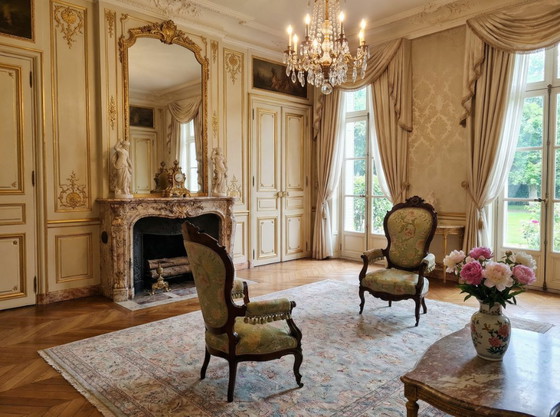 Image 1 of Paire de fauteuils d'époque à dossier ballon – Style néo-rococo (XIXe siècle)