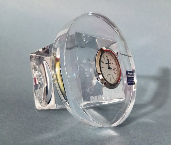 Image 1 of Ettore Sottsass Crystal Table Clock For Arnolfo Di Cambio Cca 2000