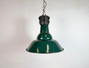 Lámpara colgante industrial francesa de esmalte de petróleo de Sammode, década de 1950.