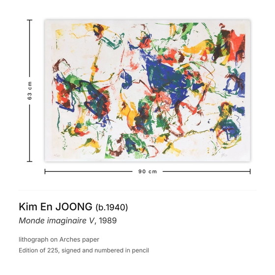 Image 1 of Kim En Joong Monde Imaginaire V Litografía firmada 1989