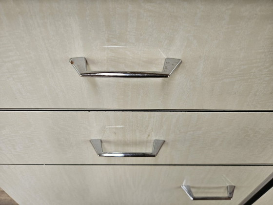 Image 1 of Formica keukenbuffet met marmereffect uit 1970