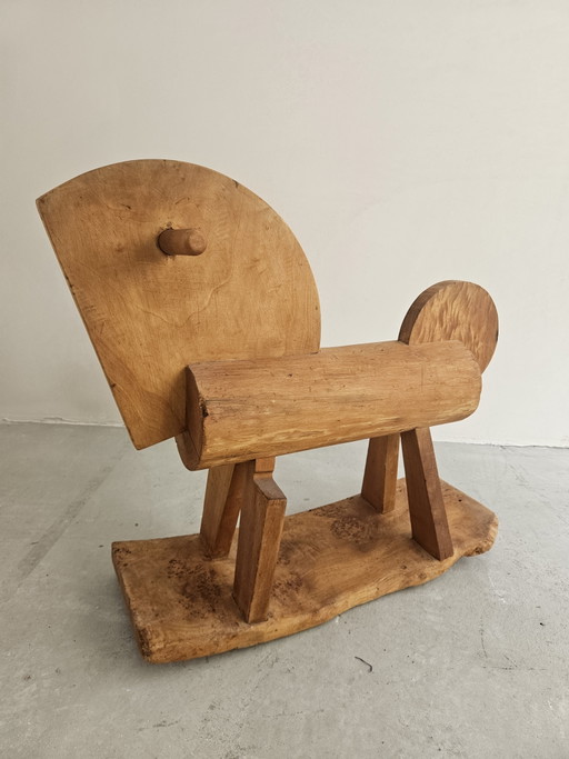Caballito mecedor de madera vintage único – decoratieve objecten, Wood