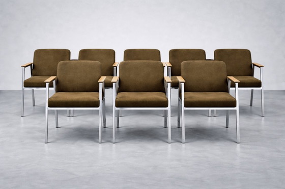 Image 1 of Vintage Duitse bruine conferentiestoel uit het midden van de 20e eeuw van Drabert, jaren 70.