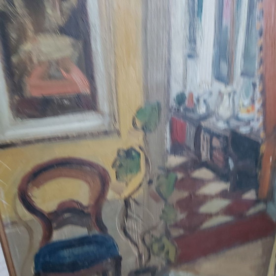 Marie-Thérèse Kolbach (1918-2009) M. Th. Kolbach 1957, Paintings & Drawings, Wood, Canvas, Blue (photo 4 of 7)