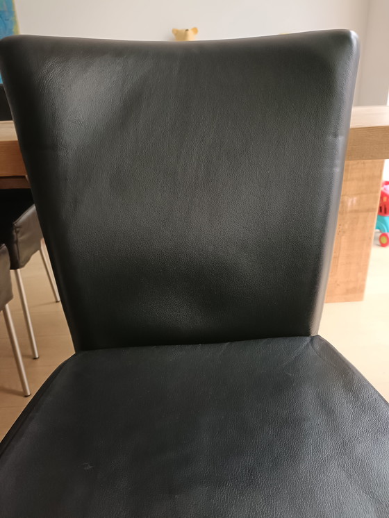 Image 1 of 4 sedie da pranzo in pelle