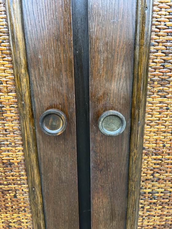 Image 1 of Vintage rotan kledingkast