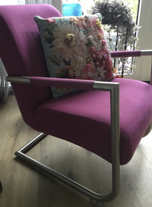 Pink armchair by Henders and Hazel