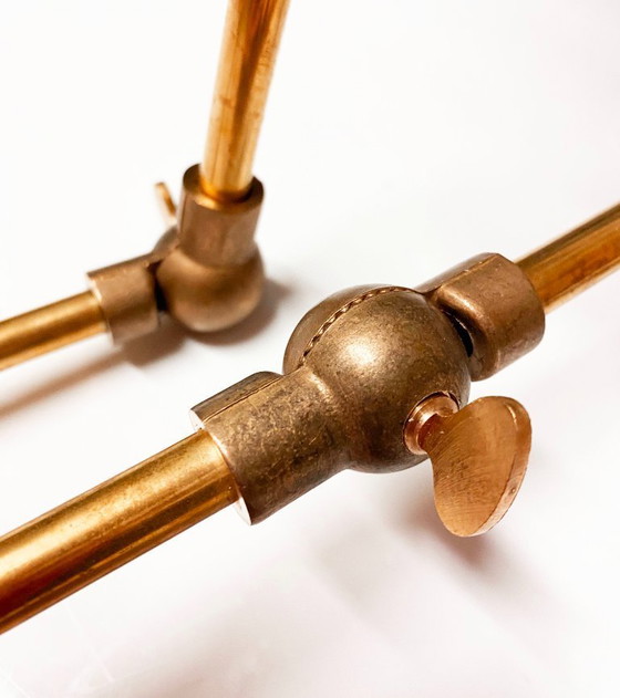 Image 1 of Italiaanse dubbele wandlamp, design uit de jaren 50