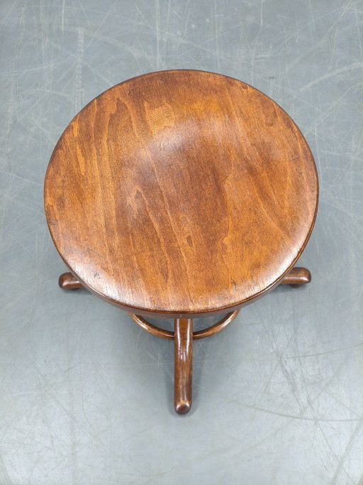 Bentwood Swivel Piano Stool Tatra Nabytok, Czechoslovakia 1940s