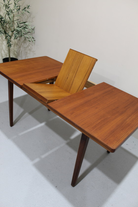 Image 1 of Vintage Uitschuifbare Eettafel - Jaren '60, Teak