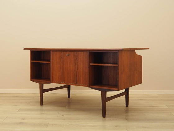 Image 1 of Teakhouten bureau, Deens design, jaren 70, productie: Denemarken