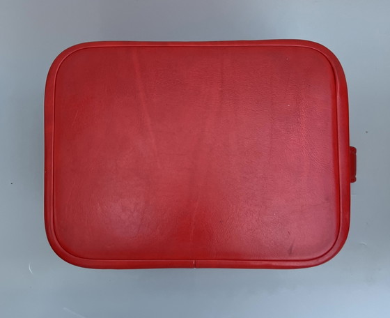 Image 1 of Borsa cosmetica rossa vintage / beauty case – anni '60 / '70