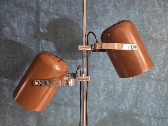 Vintage Vloerlamp - Gepo | 2 Spots | Bruin | Origineel - Jaren 70 – Vloerlampen, Metal (photo 6 of 12)