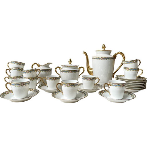 Service à thé et à café vintage en porcelaine pour Chabrol et Poirier, France 1915