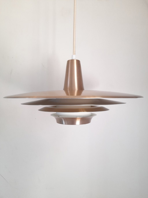 Lampada a sospensione danese in rame giallo, anni '60 – hanglampen, Copper