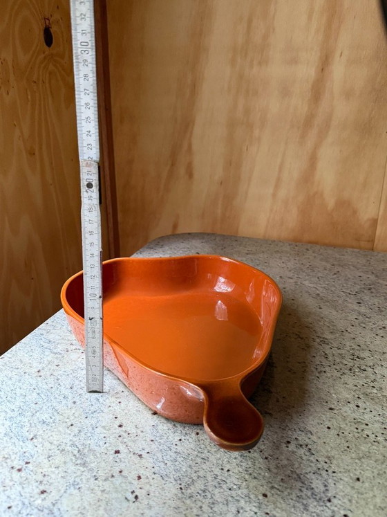 Vintage BCI Bretagne France Pear Shaped Baking Dish - Burnt Orange Glazed Ceramic - French Country Kitchen (photo 13 of 19)
