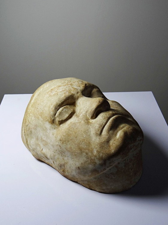 Image 1 of Gipsen dodenmasker van Beethoven, begin 20e eeuw
