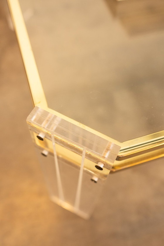 Image 1 of Vintage rectangular glass coffee table