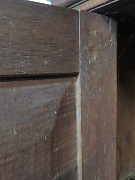 Image 1 of Eikenhouten kast laat 19de eeuw