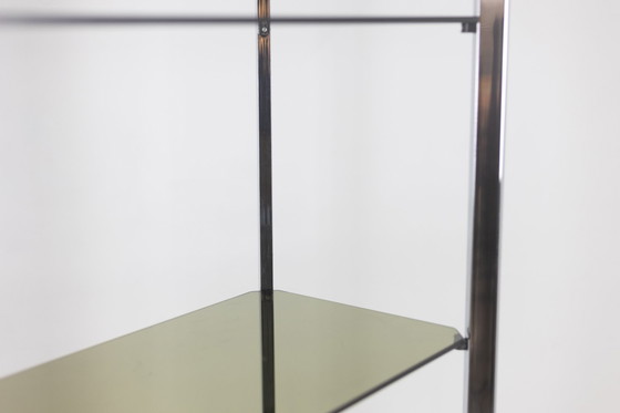 Image 1 of Pair of Shelves with 6 Shelves, Chromed Metal Frame, 1970s