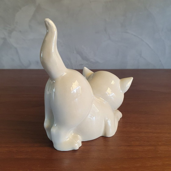 Image 1 of Vintage Miquel Requena Porcelain Cat from the 1980s