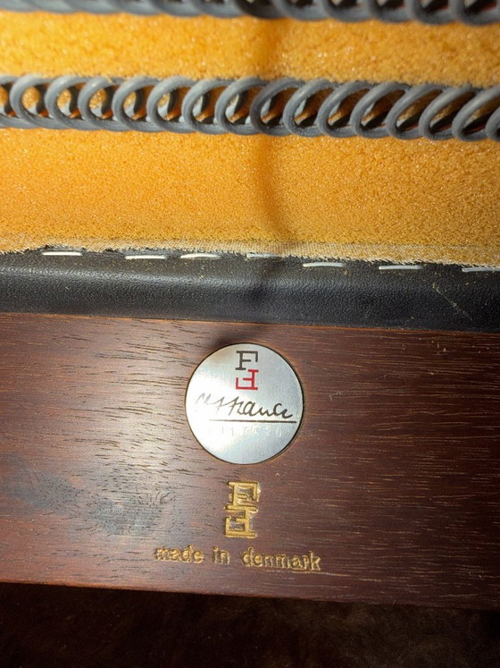 Image 1 of Designstoel Fritz Hansen Zwart Leder