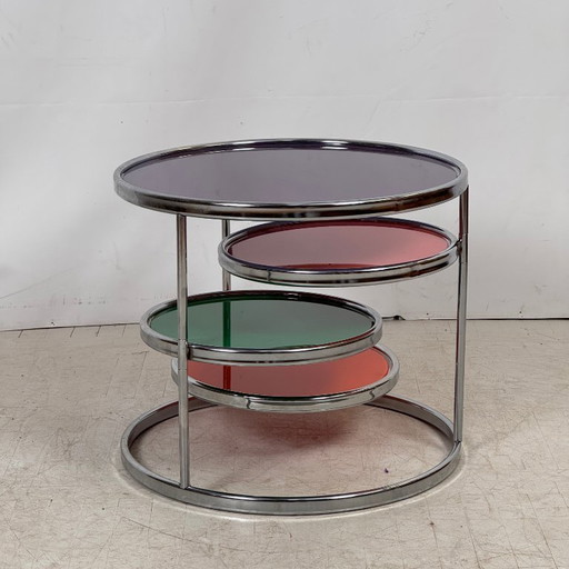 KARE Design Swivel Glass Coffee Table — Attributed to Milo Baughman