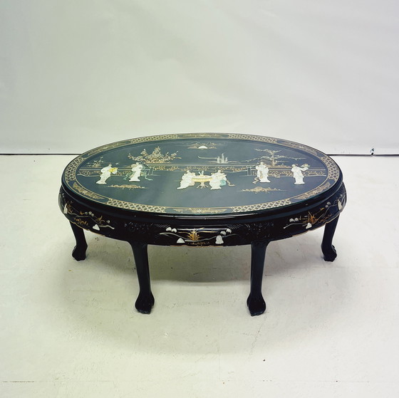 Image 1 of Chinese Coffee Table With 6 Matching Stools