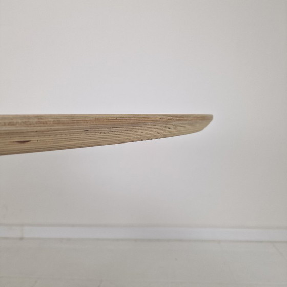 Image 1 of Large Oval Dining Table in Oak by Pierre Paulin for Artifort, 2018
