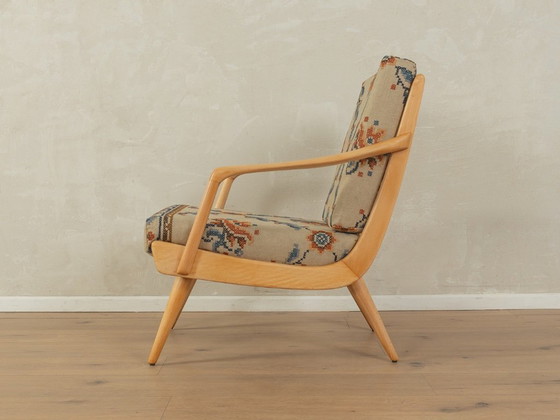 Image 1 of Fauteuil met bloemenpatroon, 1950