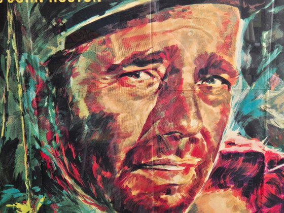 Image 1 of ORIGINELE VINTAGE POSTER 120x160cm DE ODYSSEE VAN DE AFRICAN QUEEN HUMPHREY BOGART