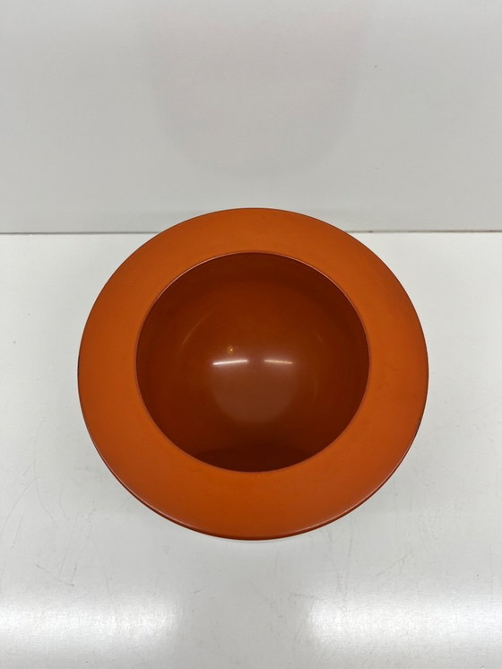 Image 1 of Ettore Sottsass – Compotier – Marutomi – Basilico – Rot und braun lackiertes Harz – italienisches Design