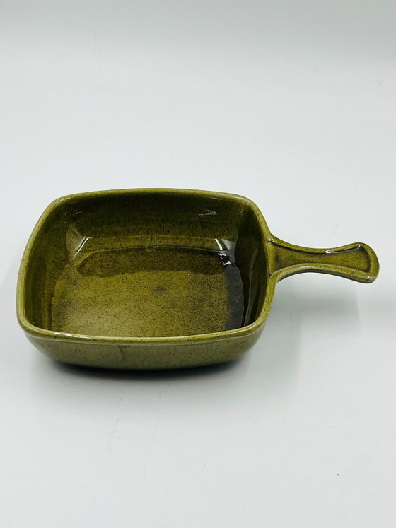 Image 1 of Piatto decorativo con manici in gres Hälsingborg Bengt Johansson anni '70