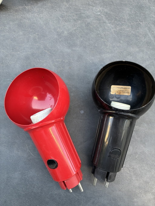 Ensemble vintage de lampes à brancher Vrieland Design