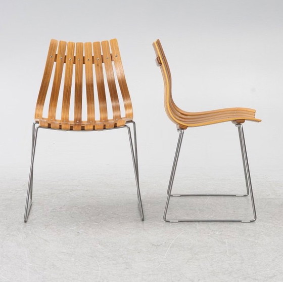 4 Scandia Jr. Chairs – Fjordfiesta, Dining chairs, Aluminium (photo 3 of 5)