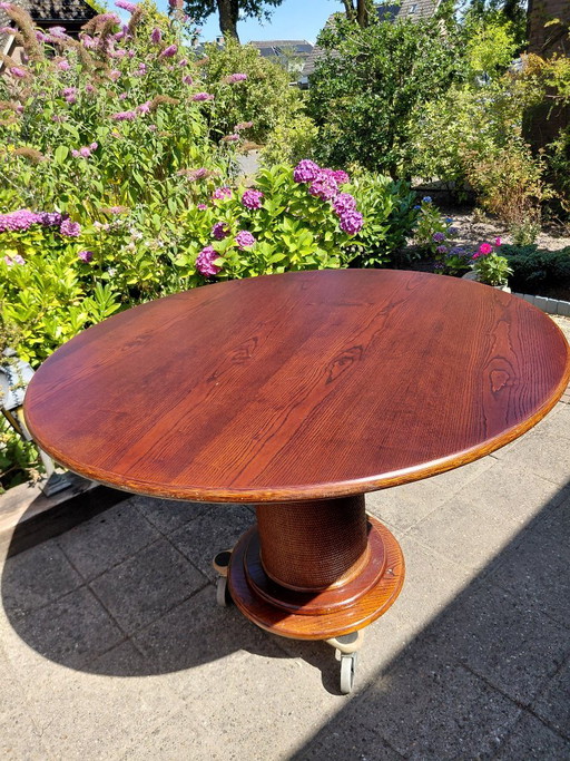 Ronde Eettafel – Rattan, Wood