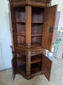 Antique castle cupboard, sideboard, china cabinet, dimensions: 135x56cm and 208cm high.