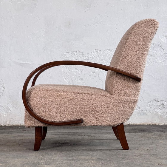 Image 1 of Pair of Halabala H-410 Armchairs, Fully Restored, 1930s