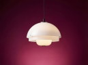 Harveiluce iGuzzini Ceiling Lamp designed by Luigi Massoni - Opaline Plastic - Italian Space Age Design - 1970s