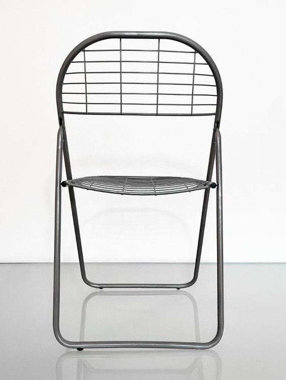 Image 1 of Vintage IKEA gray 80s Niels Gammelgaard Åland folding chair