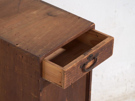 Antique Japanese Cedar Cabinet with Door and Drawers – Taishō / Early Showa Period (c. ) – Storage cabinet (photo 23 of 40)