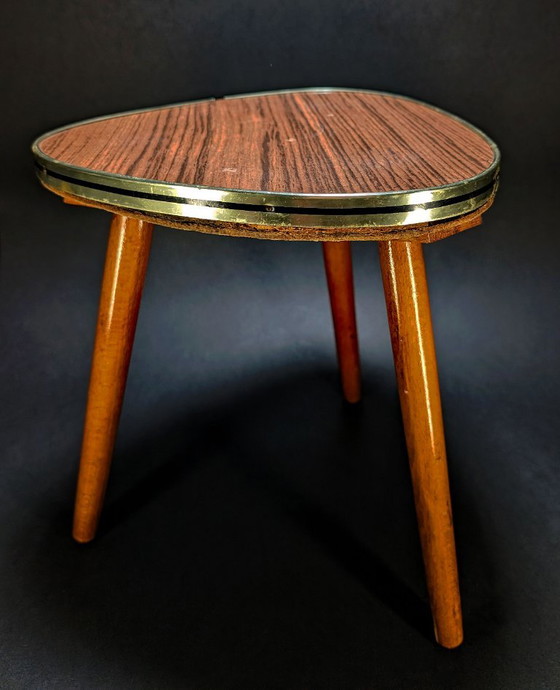 Tavolino Tripode Vintage Anni '50-'60 – Tavolini, Metallo, Legno (photo 4 of 5)
